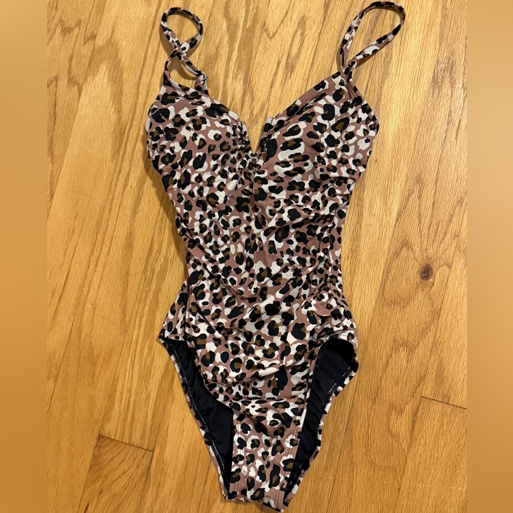 Leopard Print Swimsuit - Size S